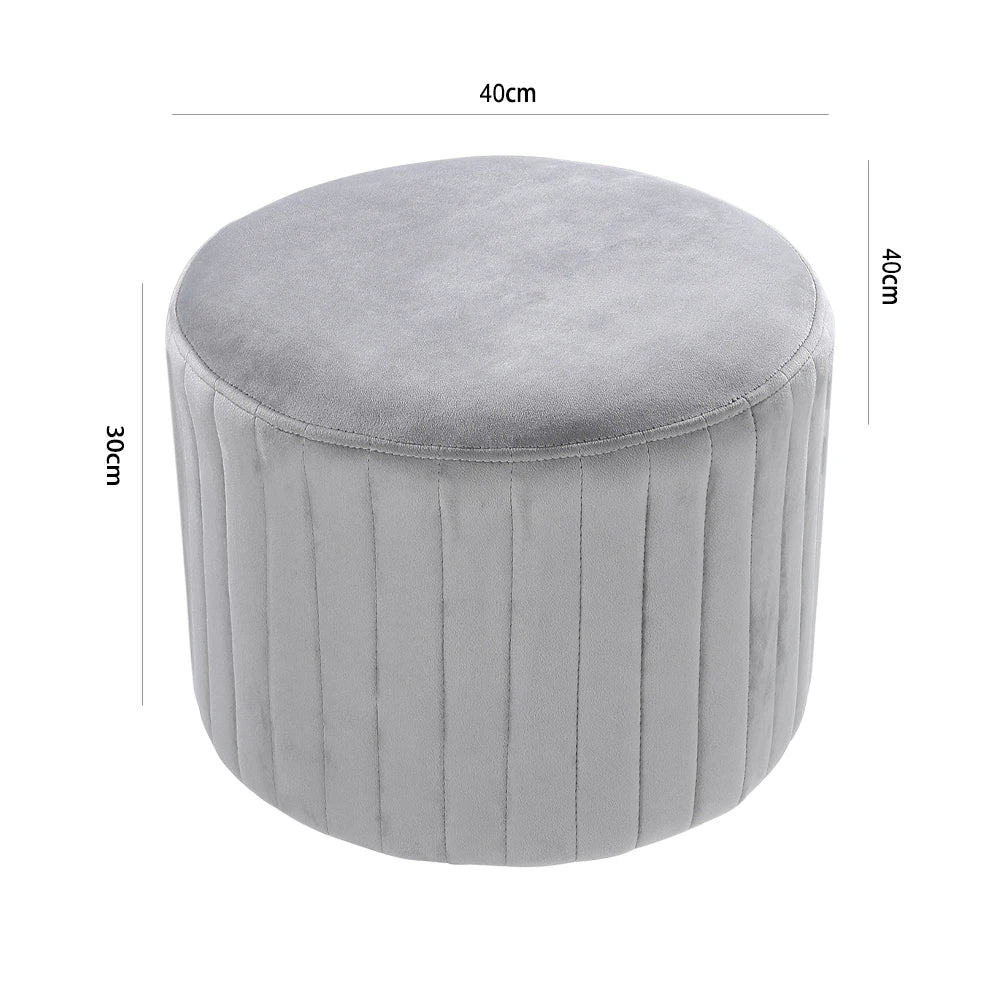 Celeste Velvet Ottoman